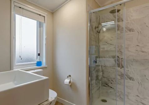 Bedroom #2 en-suite shower room at Penmarlam Lodge, Lanteglos