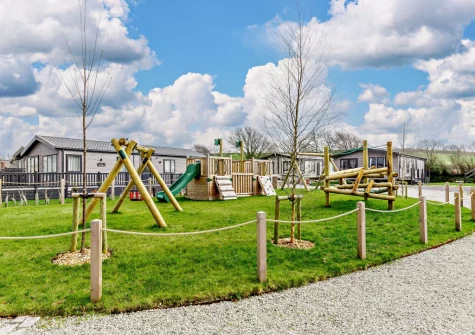 The shared children's play park at Penmarlam Lodge, Lanteglos