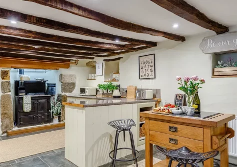 The kitchen at Penny Bun Cottage, Polyphant