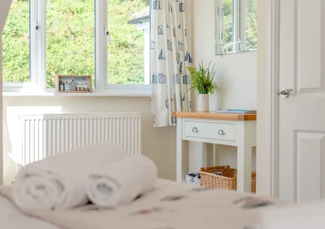 Bedroom #1 at Penthouse at Lemain Garden Apartments, Looe