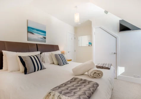 Bedroom #2 at Penthouse at Lemain Garden Apartments, Looe