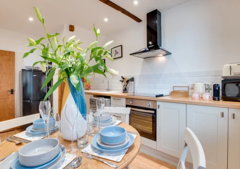 The kitchen & dining area at Penthouse Channel View, Lynton
