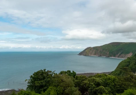 The coast & sea view from the balcony at Penthouse Channel View, Lynton