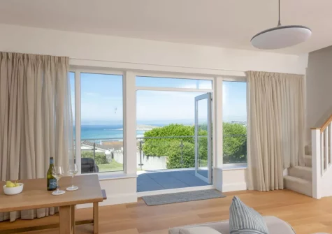 The living room at Pentire Beach House, Newquay