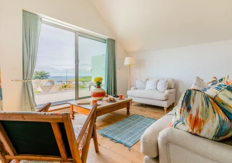 The living area at Pentire, Trevone