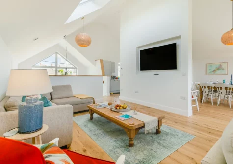 The living area at Pentire, Trevone