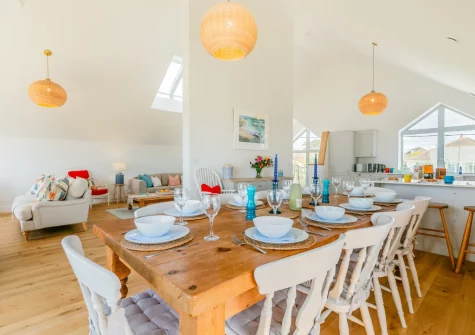 The dining area at Pentire, Trevone