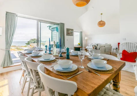 The dining area at Pentire, Trevone