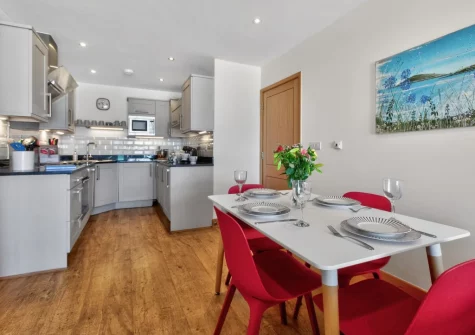 The kitchen & dining area at Pentire View, Newquay