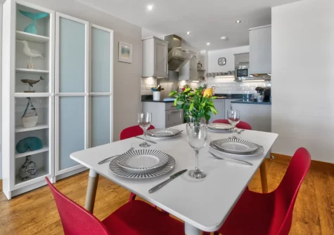 The dining area at Pentire View, Newquay