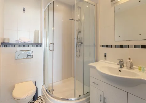Bedroom #1 en-suite shower room at Pentire View, Newquay