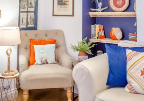 The living room at Pentreath, Kingsand