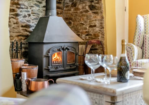 The living room at Penvith Farmhouse, Saint Martin-by-Looe