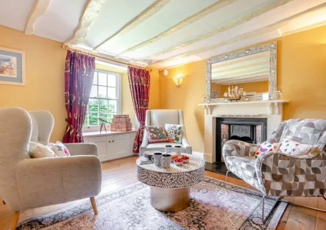 The reading room at Penvith Farmhouse, Saint Martin-by-Looe