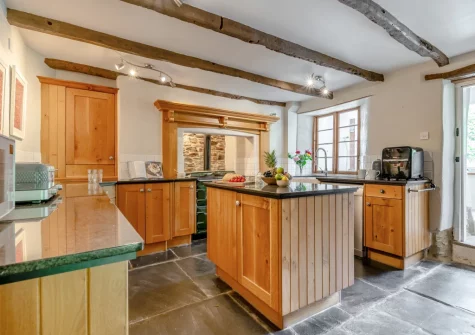 The kitchen at Penvith Farmhouse, Saint Martin-by-Looe