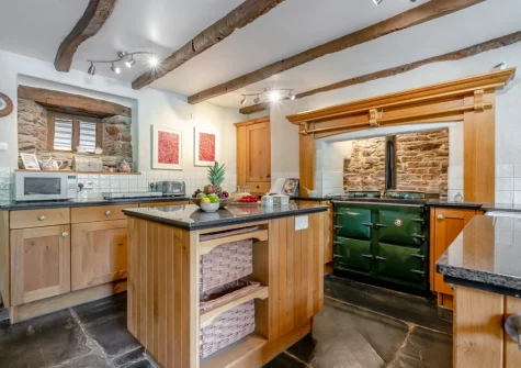 The kitchen at Penvith Farmhouse, Saint Martin-by-Looe