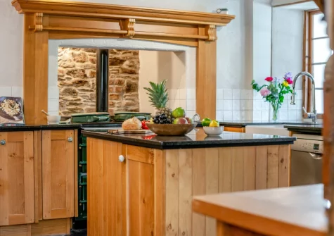 The kitchen at Penvith Farmhouse, Saint Martin-by-Looe