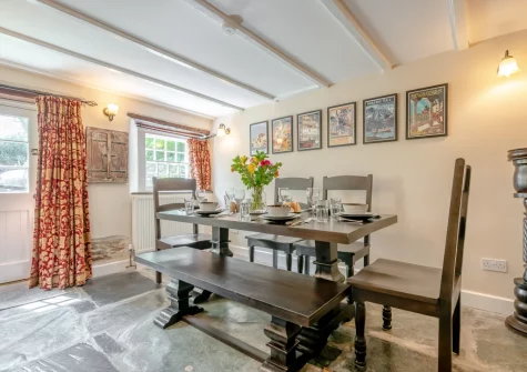 The dining room at Penvith Farmhouse, Saint Martin-by-Looe