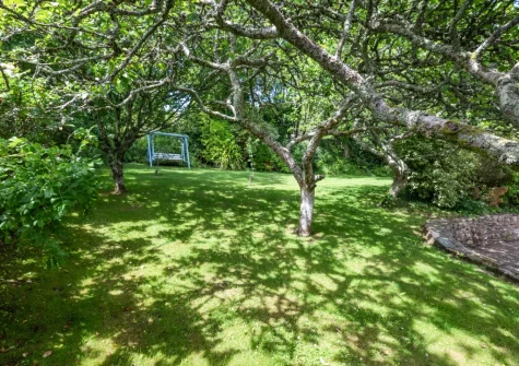 The lawned garden at Penvith Farmhouse, Saint Martin-by-Looe