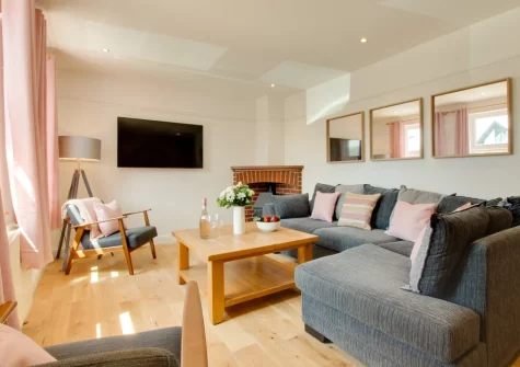 The living room at Penwhine, St Merryn