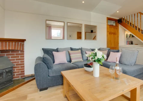 The living room at Penwhine, St Merryn