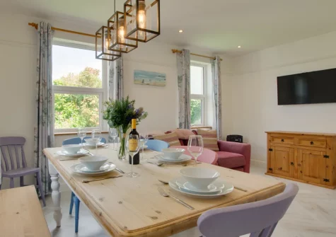 The dining room at Penwhine, St Merryn