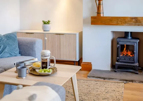 The living room at Penwick Cottage, Bude