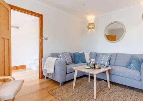 The living room at Penwick Cottage, Bude