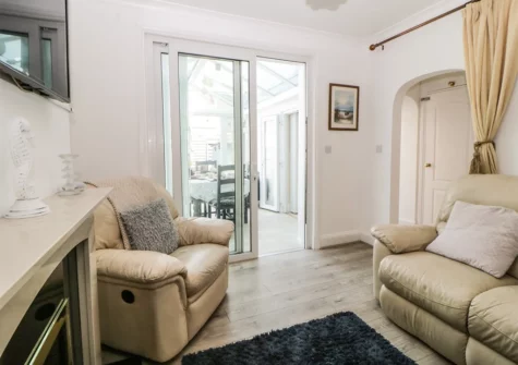 The living room at Pier View, Paignton