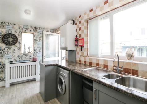 The kitchen at Pier View, Paignton