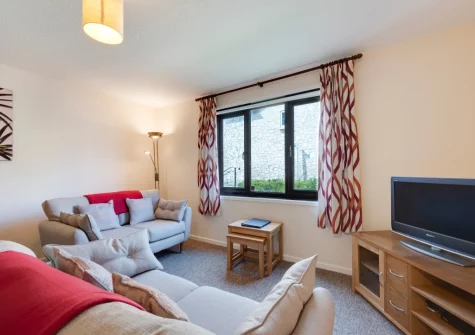 The living area at Pioneer Apartment No 7, Beer