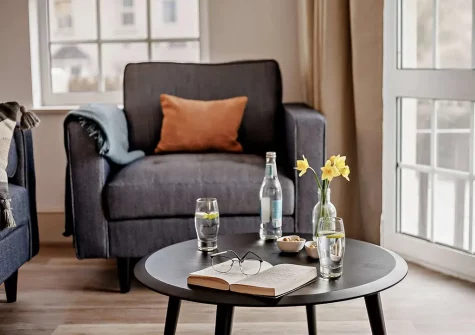 The living area at Pippacott, Croyde Bay