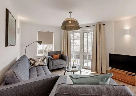 The living area at Pippacott, Croyde Bay