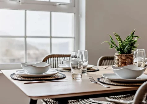 The dining area at Pippacott, Croyde Bay