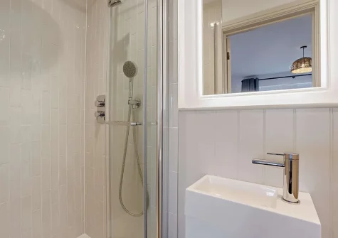 Bedroom #1 en-suite shower room at Pippacott, Croyde Bay