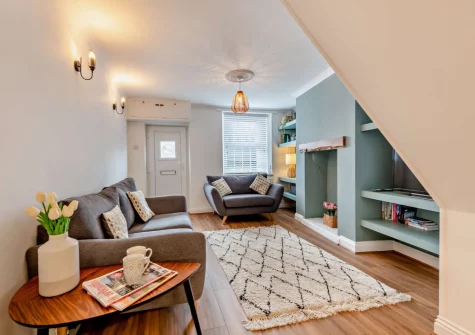 The living area at Pippin Cottage, Dawlish