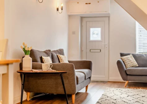 The living area at Pippin Cottage, Dawlish