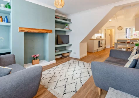 The living area at Pippin Cottage, Dawlish