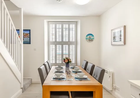 The dining area at Piran Cottage, Mevagissey