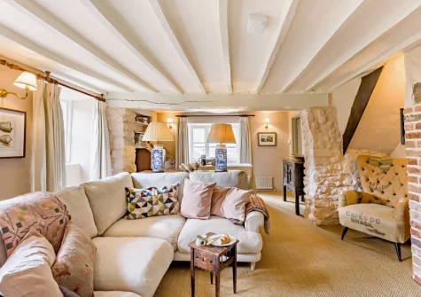 The living room at Pitt Cottage, Branscombe