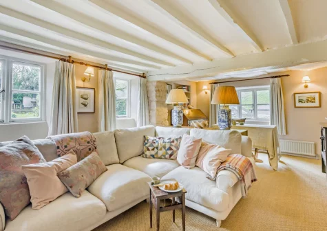 The living room at Pitt Cottage, Branscombe