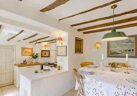 The kitchen & dining area at Pitt Cottage, Branscombe