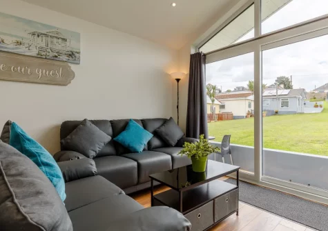 The living area at Plaice Two Two Be at Brixham Holiday Park, Brixham
