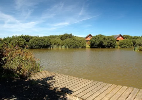 Being so close to the water's edge makes Plover Lodge 13 at Clovelly Lakes a true fisherman's heaven