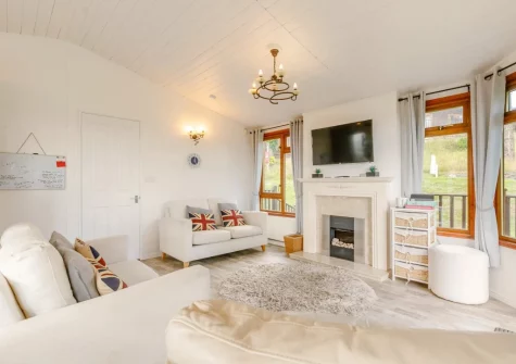 The living area at Plymouth Sound View, Millbrook