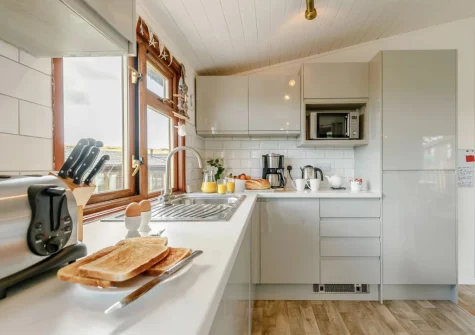 The kitchen at Plymouth Sound View, Millbrook