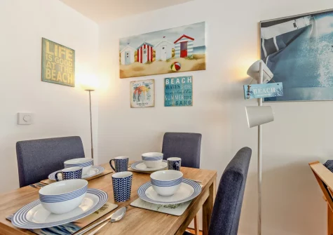 The dining area at Point Break, Westward Ho!
