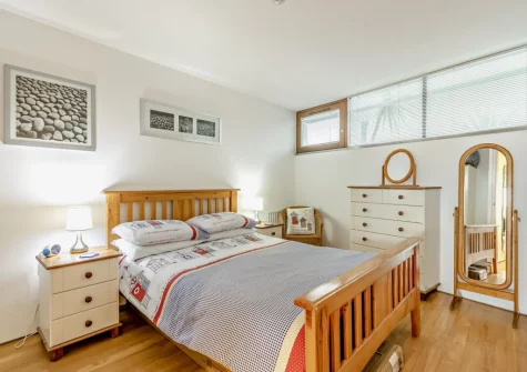 The bedroom at Point Break, Westward Ho!