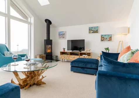 The living room at Polberro Cottage, St Agnes