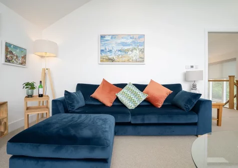 The living room at Polberro Cottage, St Agnes